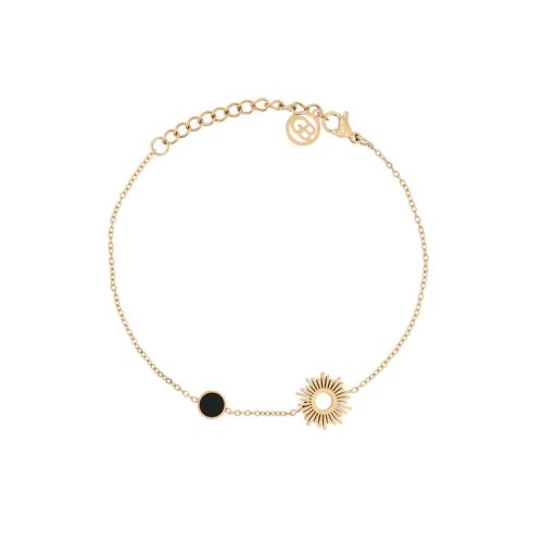 Pulseira em aço sol com pendente