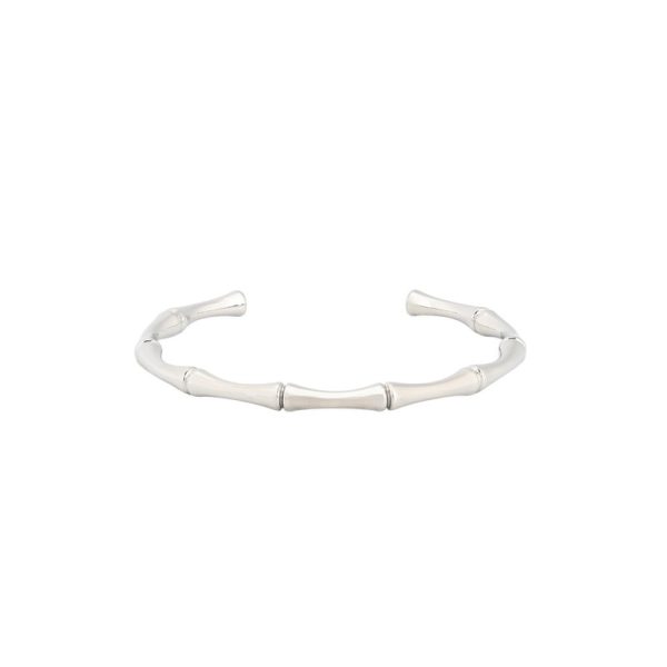 Pulseira em aço bambu rígida