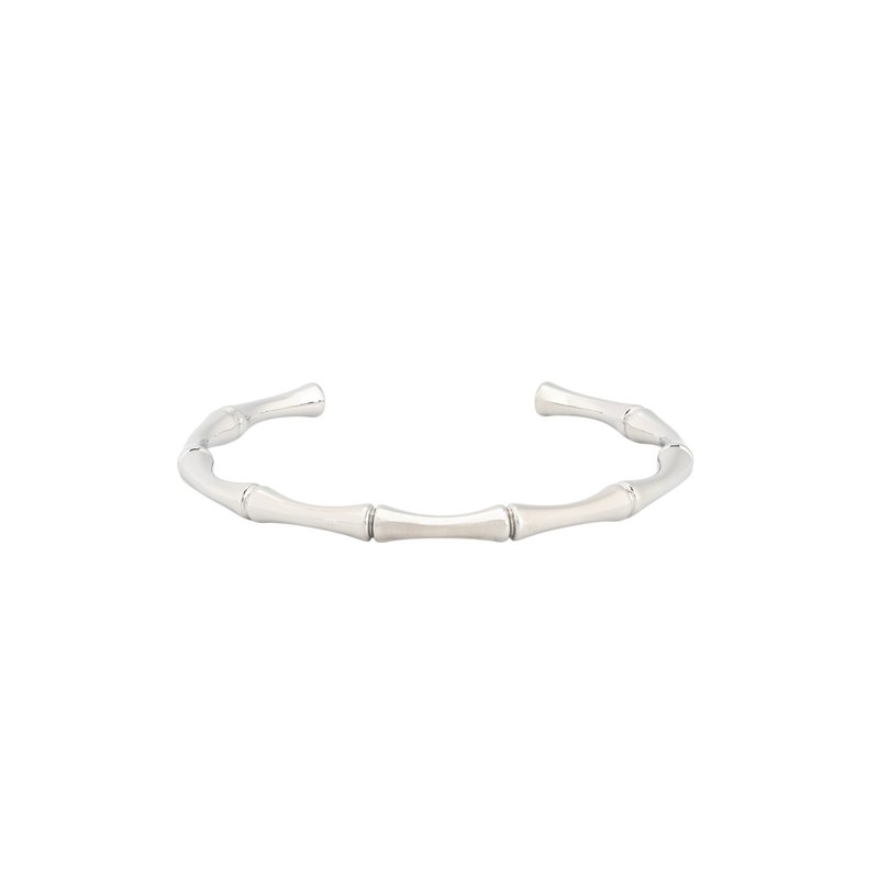Pulseira em aço bambu rígida