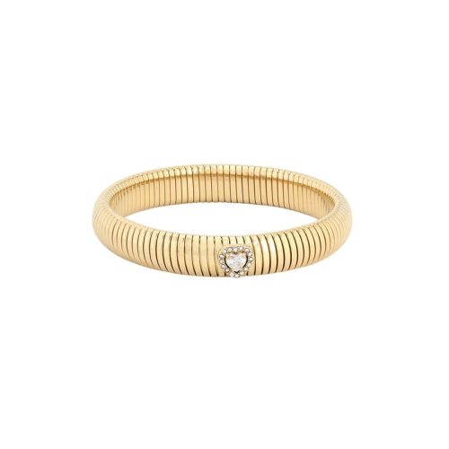 Pulseira em aço tubo com coração