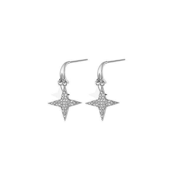 Brincos em banho ouro duas estrelas