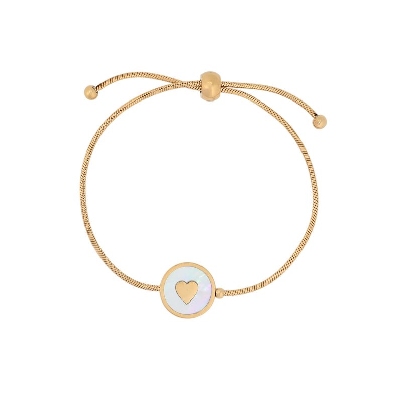 Pulseira ajustável em aço coração