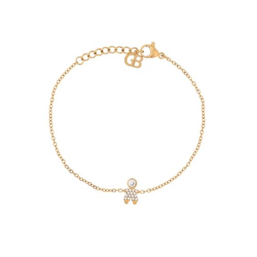 Pulseira aço com zircônias menino