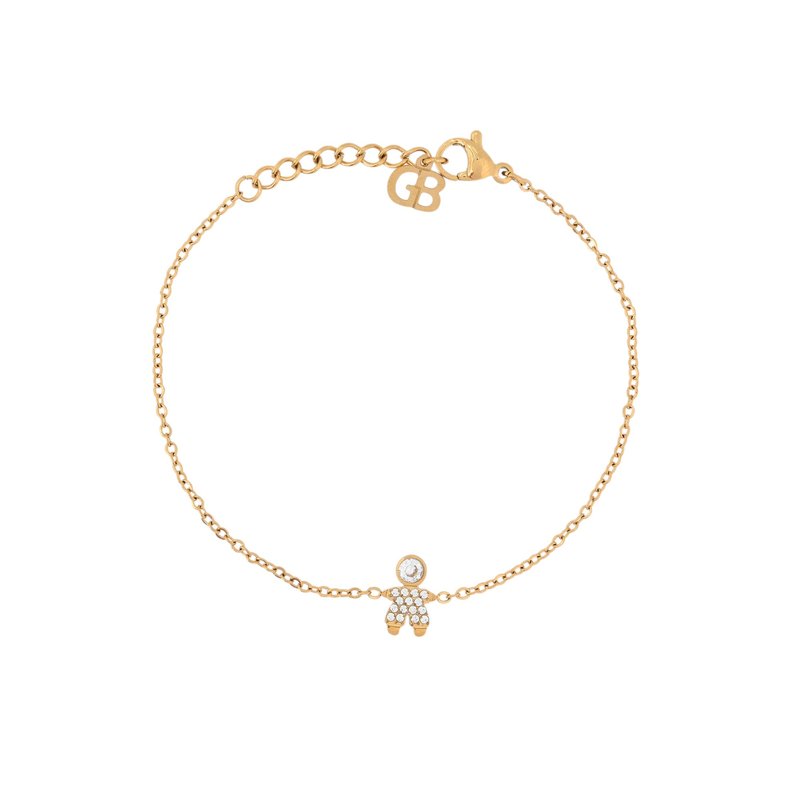 Pulseira aço com zircônias menino