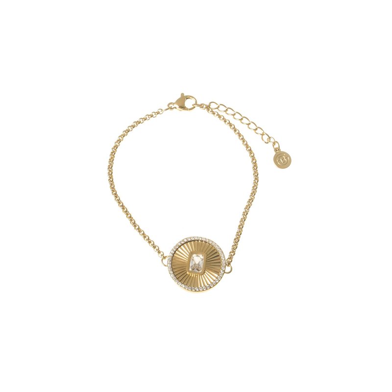 Pulseira em aço retângulo e textura