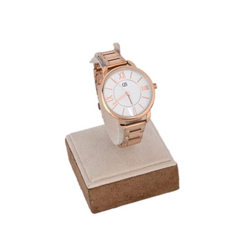 Relógio analógico bronze | fundo branco