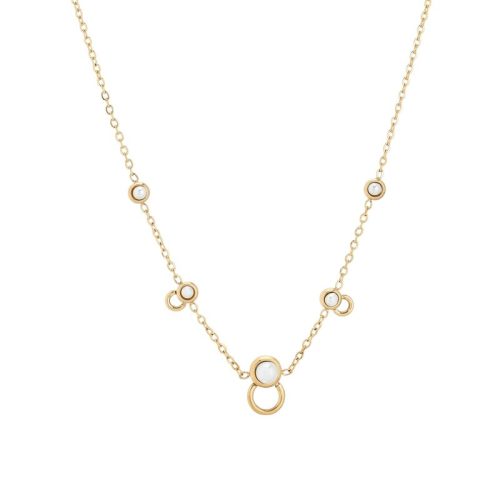 Colar em aço básico com pérolas GB