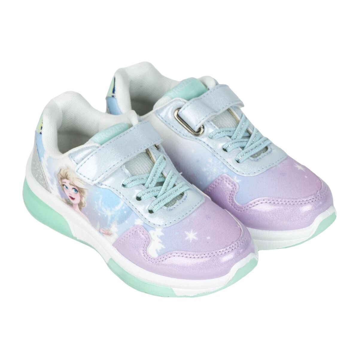 Sapatilhas Desportivas com LED Frozen Azul Claro