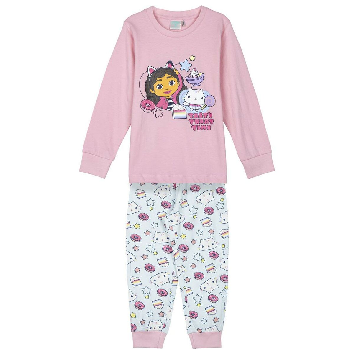 Pijama Infantil Gabby's Dollhouse Cor de Rosa