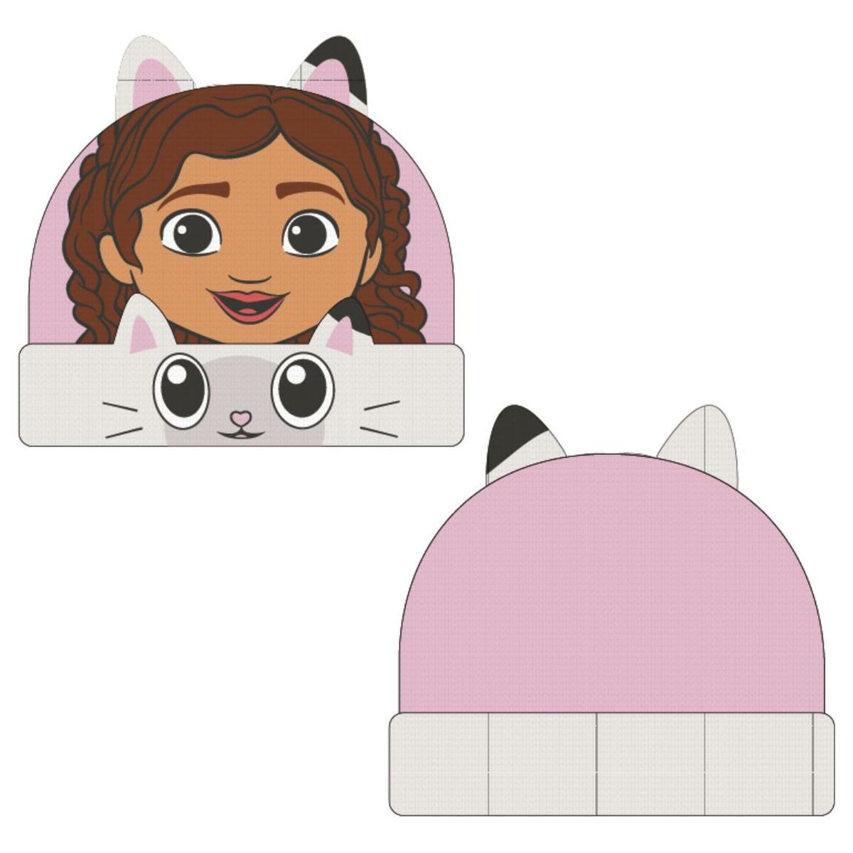 Gorro Infantil Gabby's Dollhouse Cor de Rosa (Tamanho único)