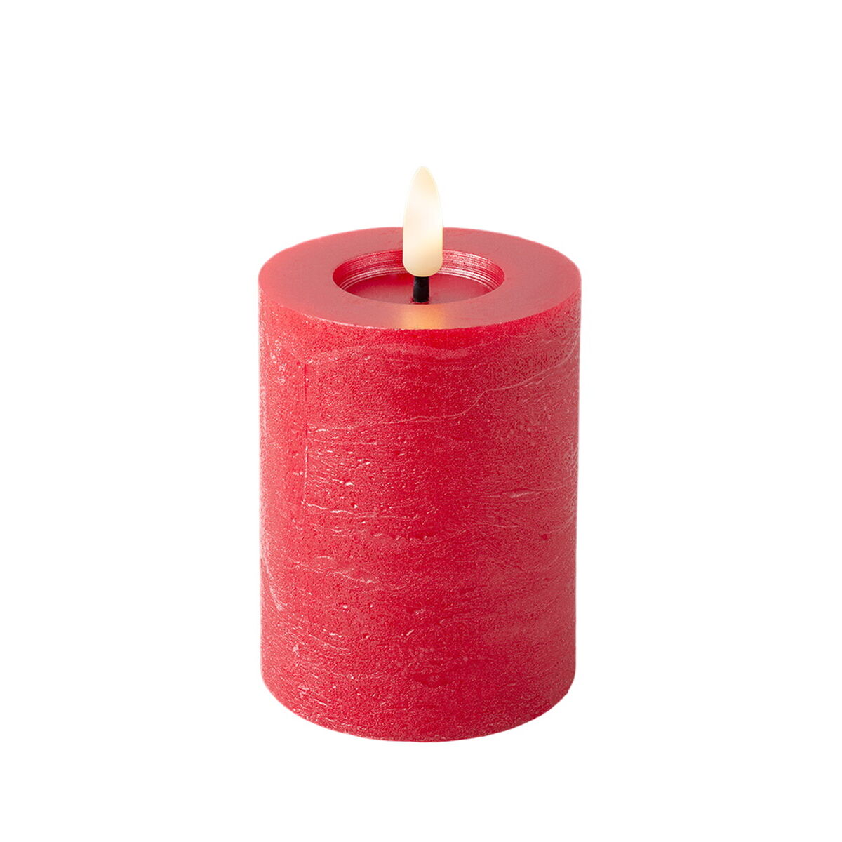 Vela LED Lumineo Vermelho Ø 7 x 11,2 cm Rústico (AAA)