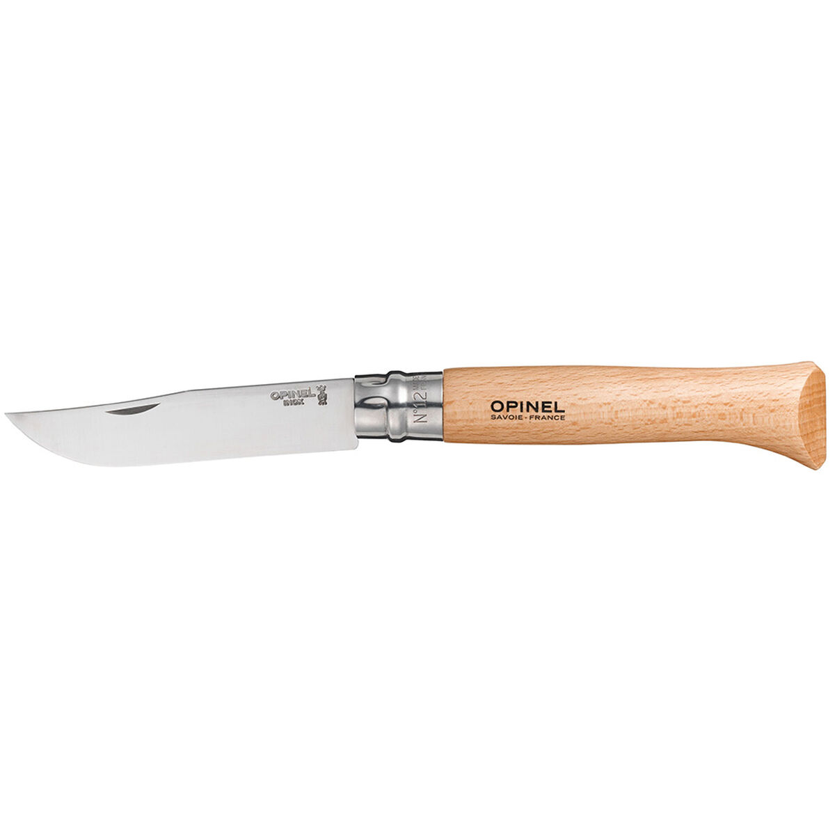 Navalha Opinel Nº12 Aço inoxidável madeira de faia 12 cm
