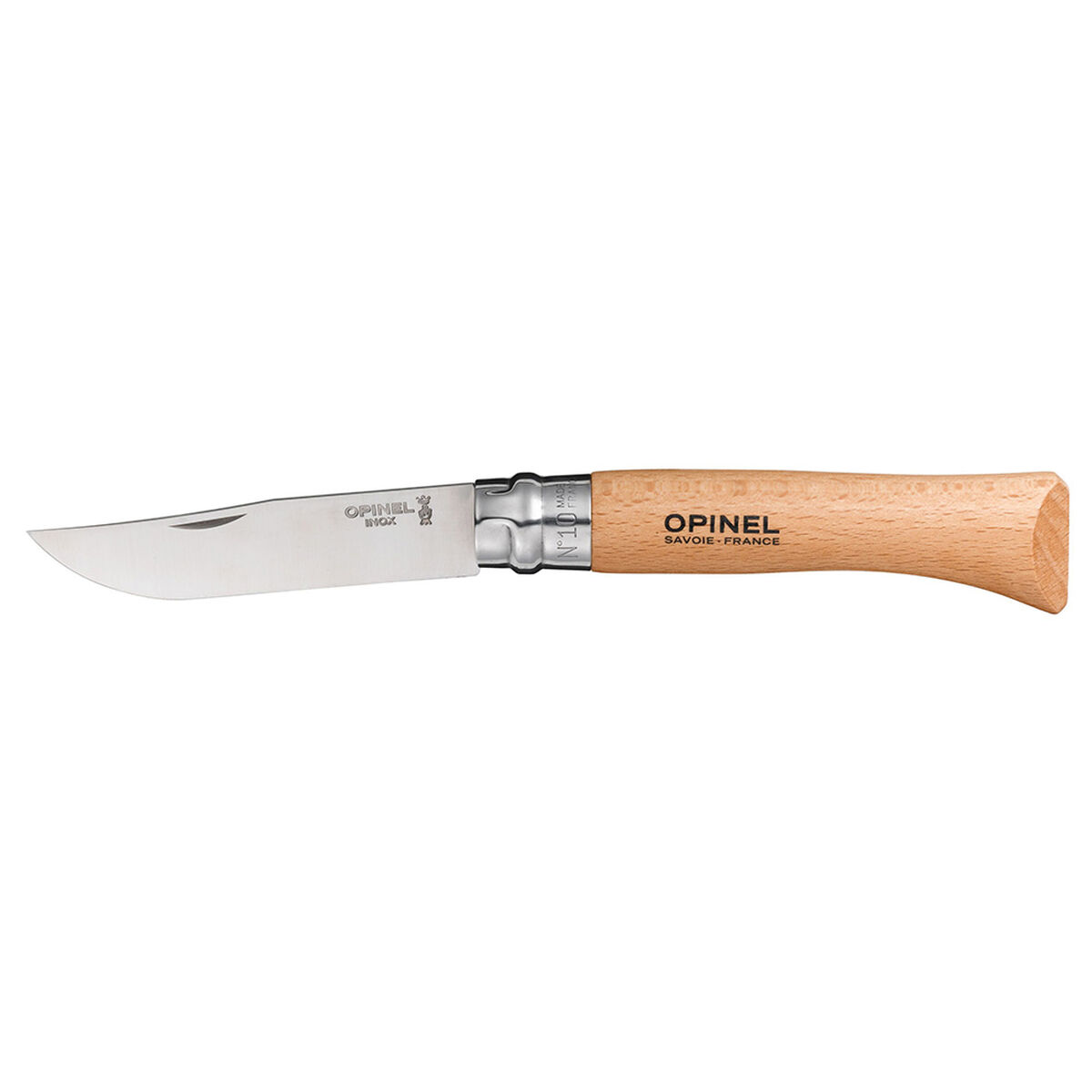 Navalha Opinel Nº10 Aço inoxidável madeira de faia 10 cm