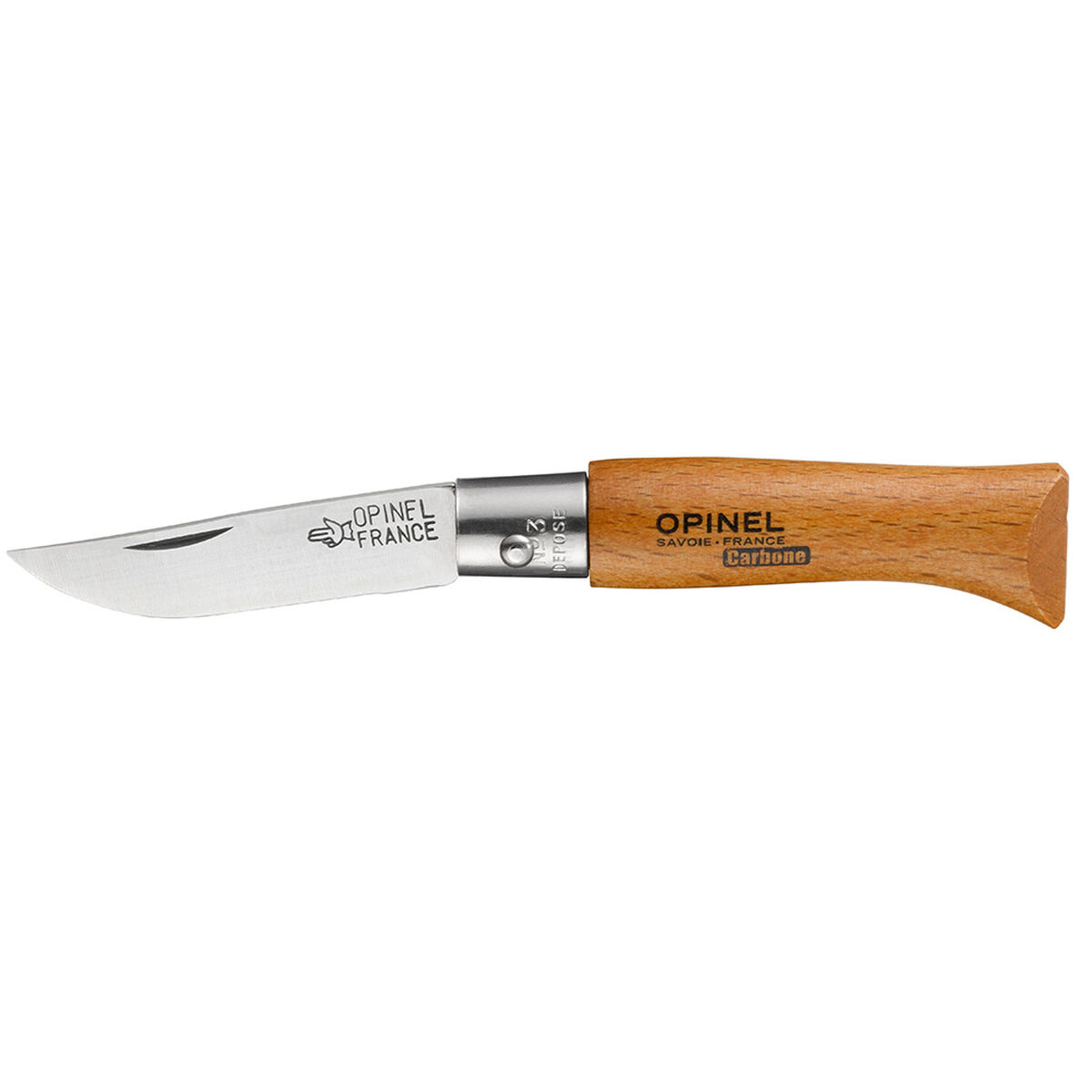Navalha Opinel nº3 Aço com carbono madeira de faia 4 cm