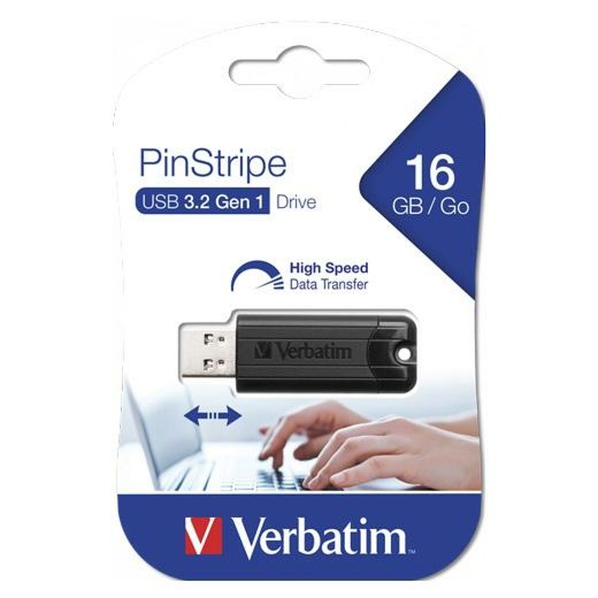 Memória USB Verbatim 49316 Preto 16