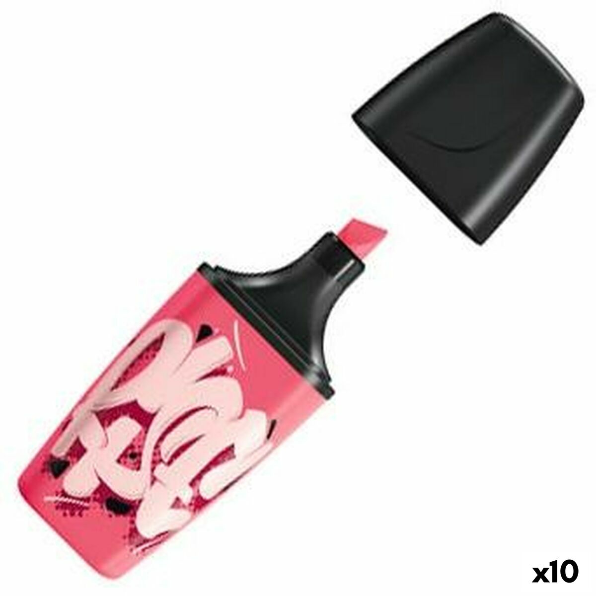 Marcador Fuorescente Stabilo BOSS MINI RISE Cor de Rosa 10 Peças