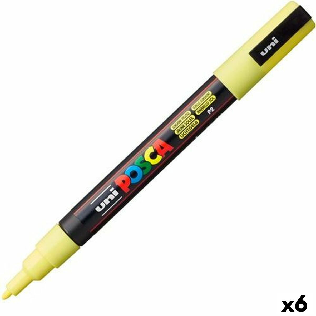 Marcador POSCA PC-3M Amarelo (6 Unidades)