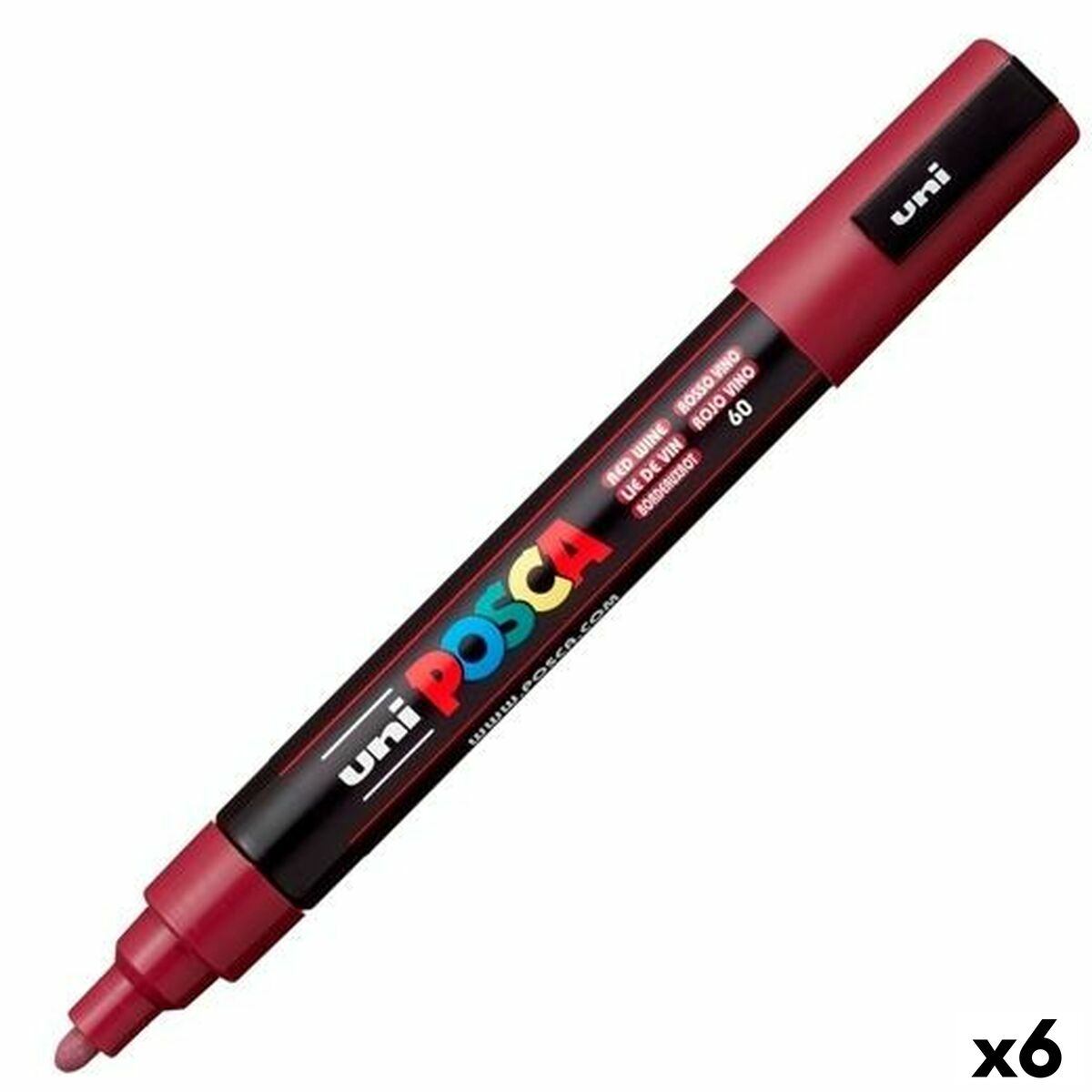 Marcador POSCA PC-3M Vinho tinto (6 Unidades)