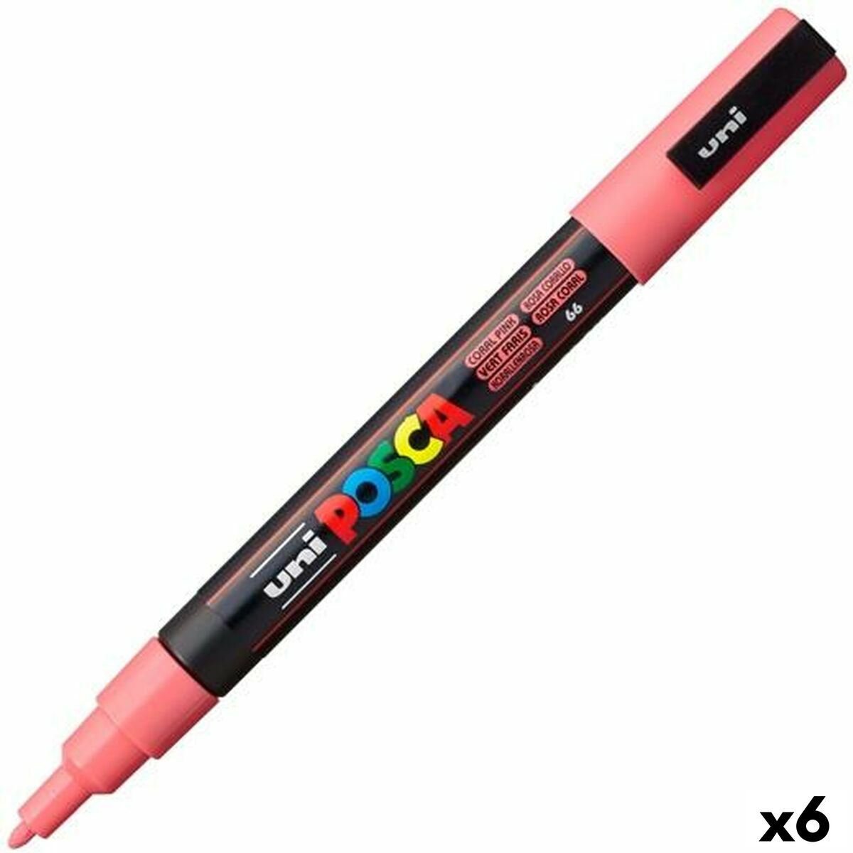 Marcador POSCA PC-3M Coral (6 Unidades)