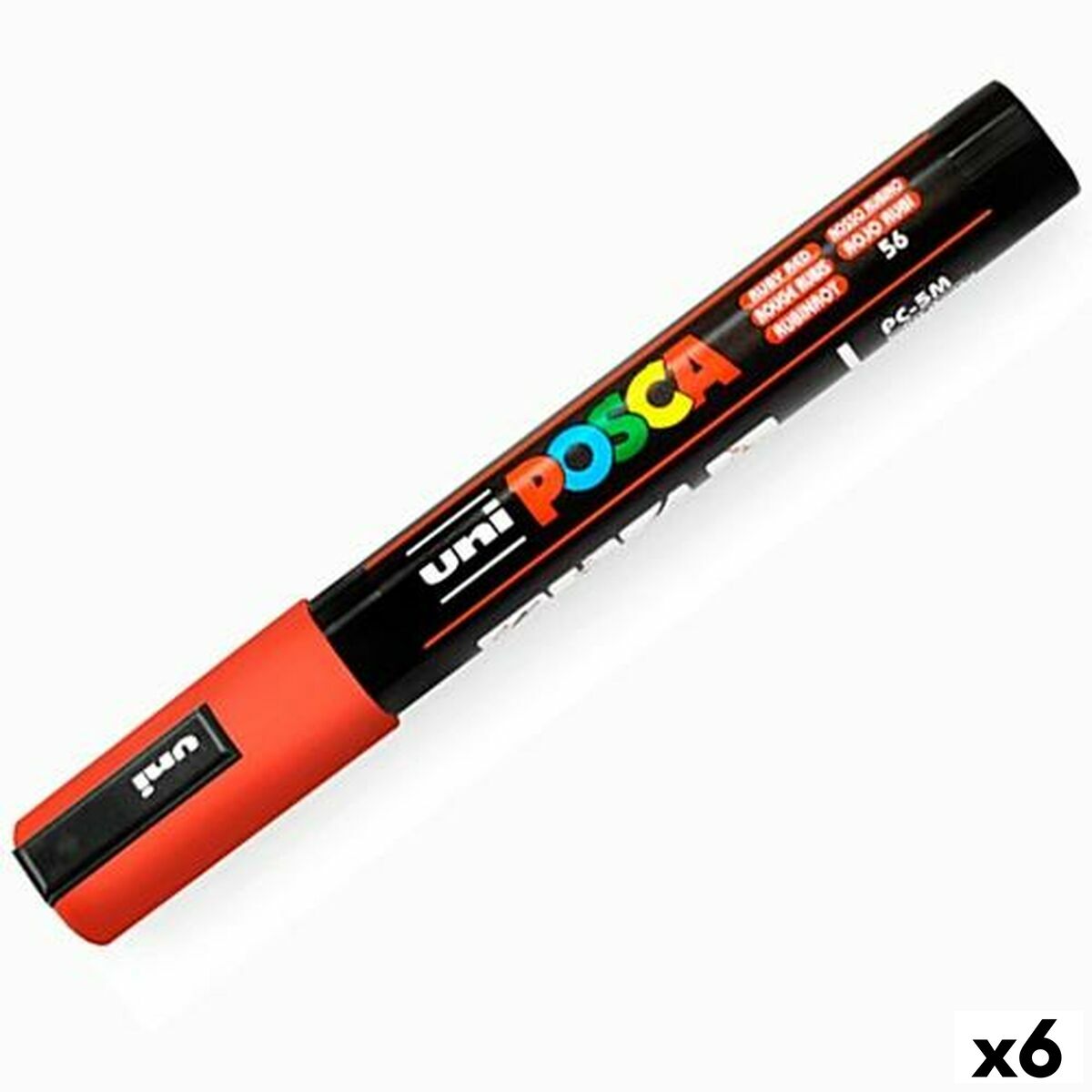 Marcador POSCA PC-5M Rubi (6 Unidades)
