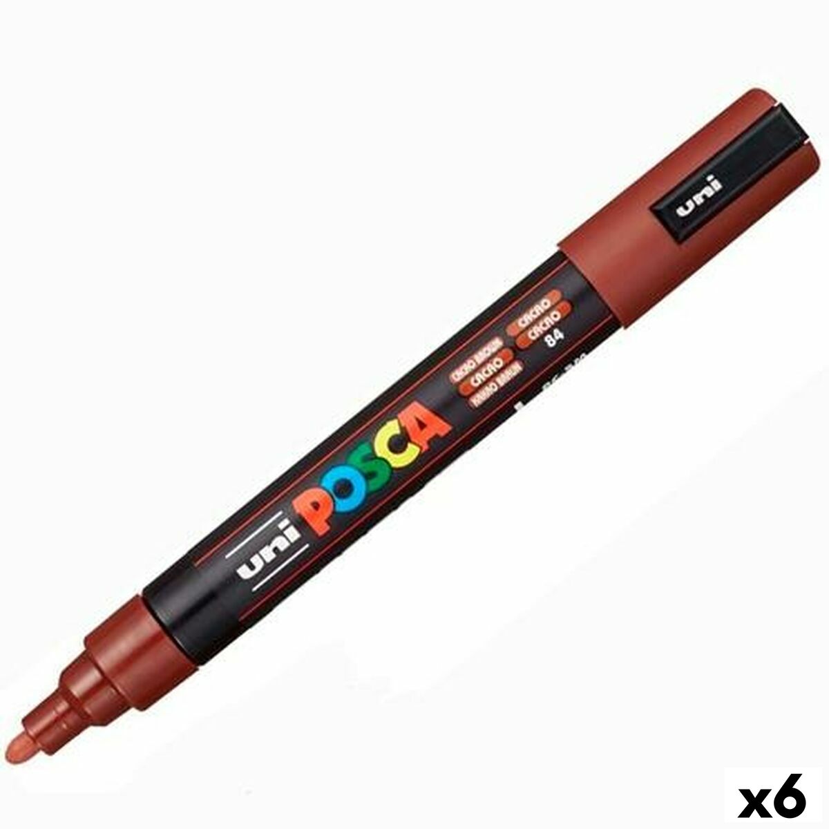 Marcador POSCA PC-5M Cacau (6 Unidades)