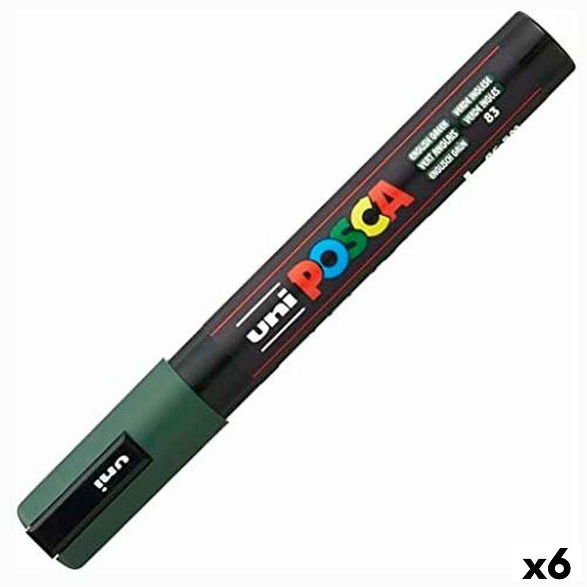 Marcador POSCA PC-5M Verde-escuro (6 Unidades)