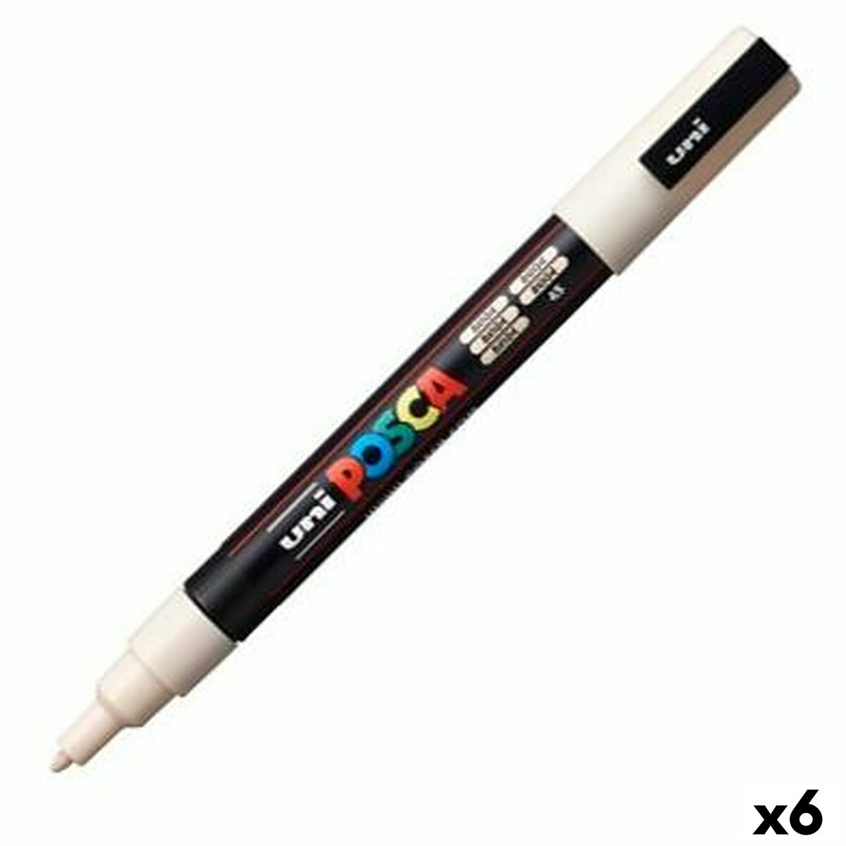 Marcador POSCA PC-3M Bege (6 Unidades)