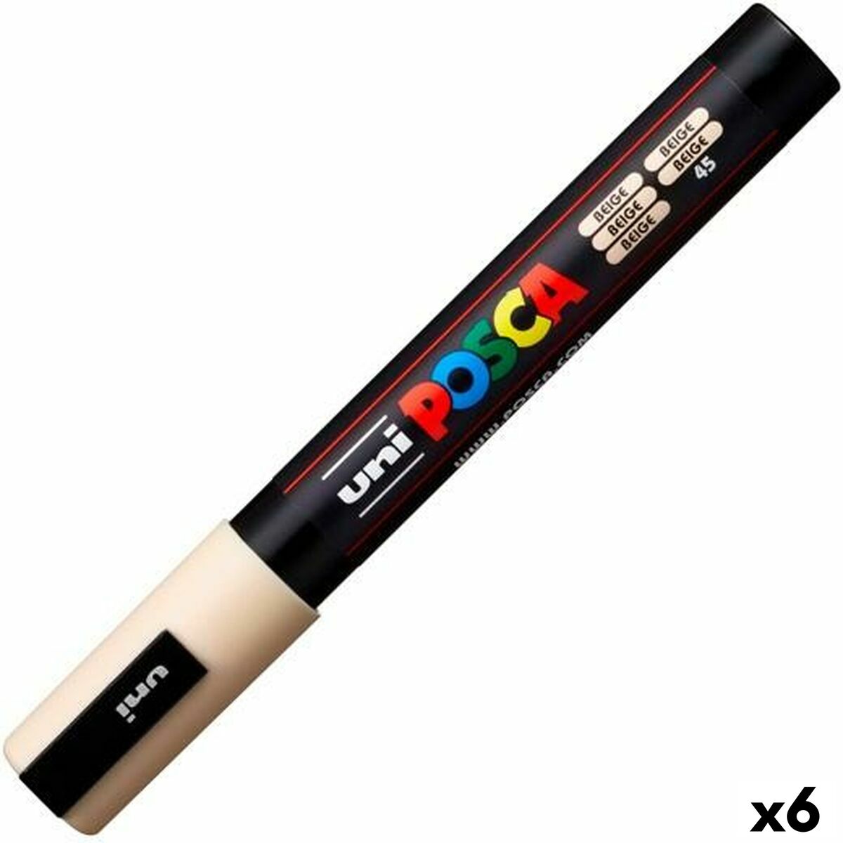 Marcador POSCA PC-5M Bege (6 Unidades)