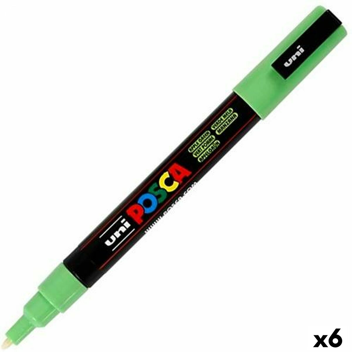 Marcador POSCA PC-3M Verde Claro (6 Unidades)
