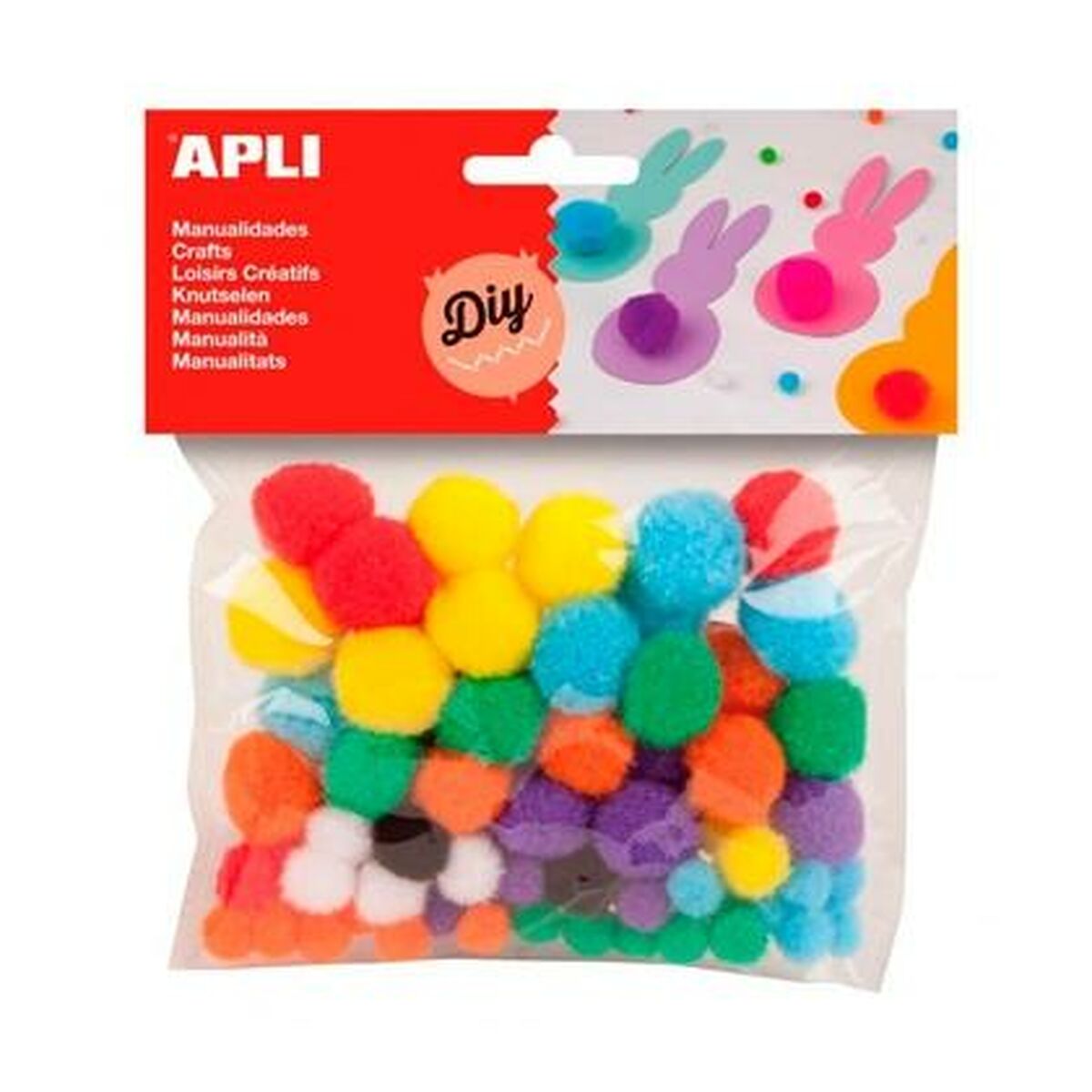 Material para Trabalhos Manuais Apli 13061 Pompon 5 Unidades