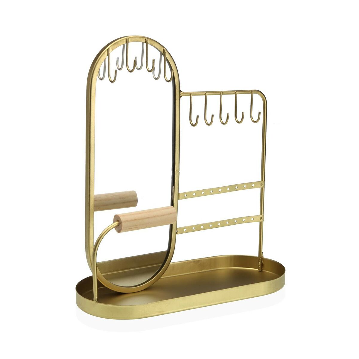 Suporte para Jóias Versa Dourado Metal 10 x 26 x 22,5 cm
