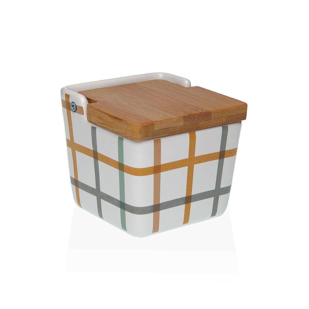 Saleiro com Tampa Versa Peter Cerâmica 8,8 x 8,5 x 8,8 cm