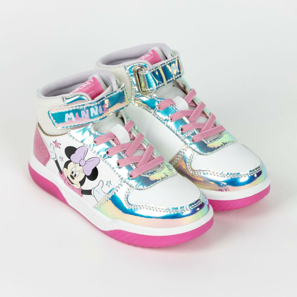 Sapatilhas Desportivas com LED Minnie Mouse Prateado