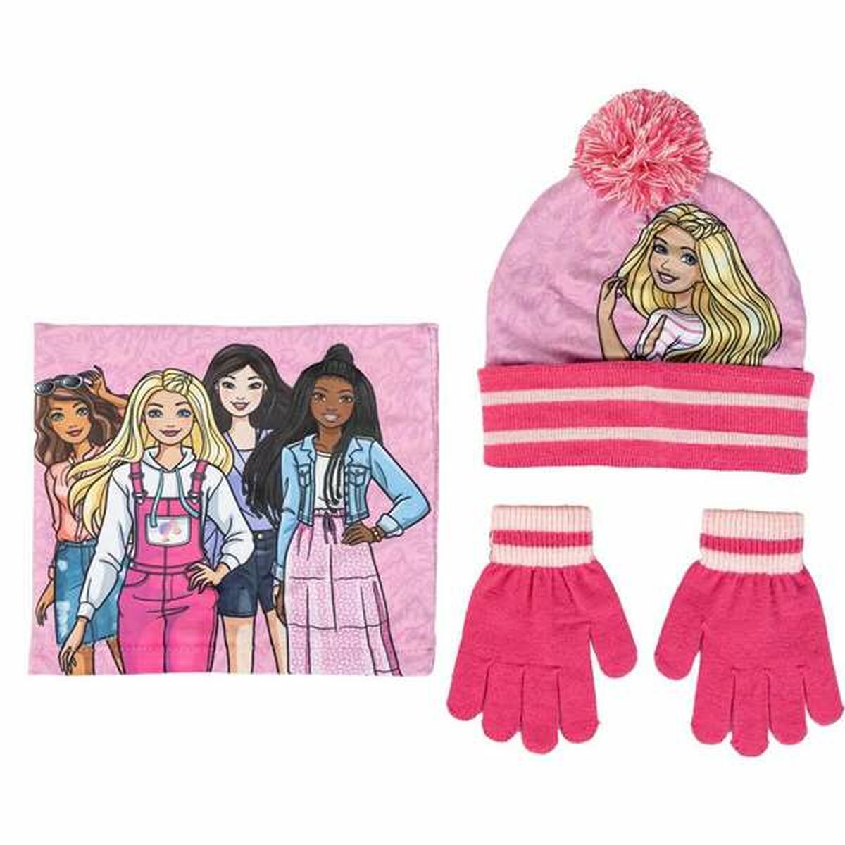 Gorro, Cachecol e Luvas Barbie 2-8 Anos