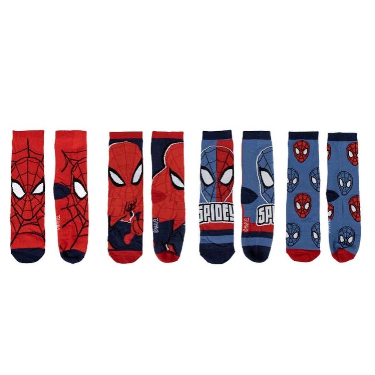 Meias Spider-Man Meias Unissexo 4 pares