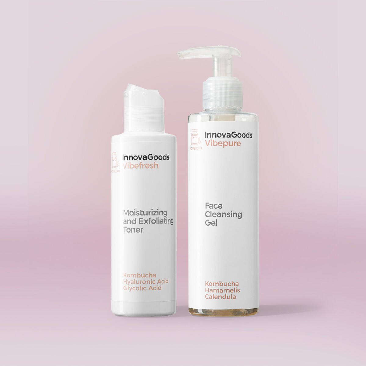 Pack Duplo de Limpeza Facial Kombucha InnovaGoods