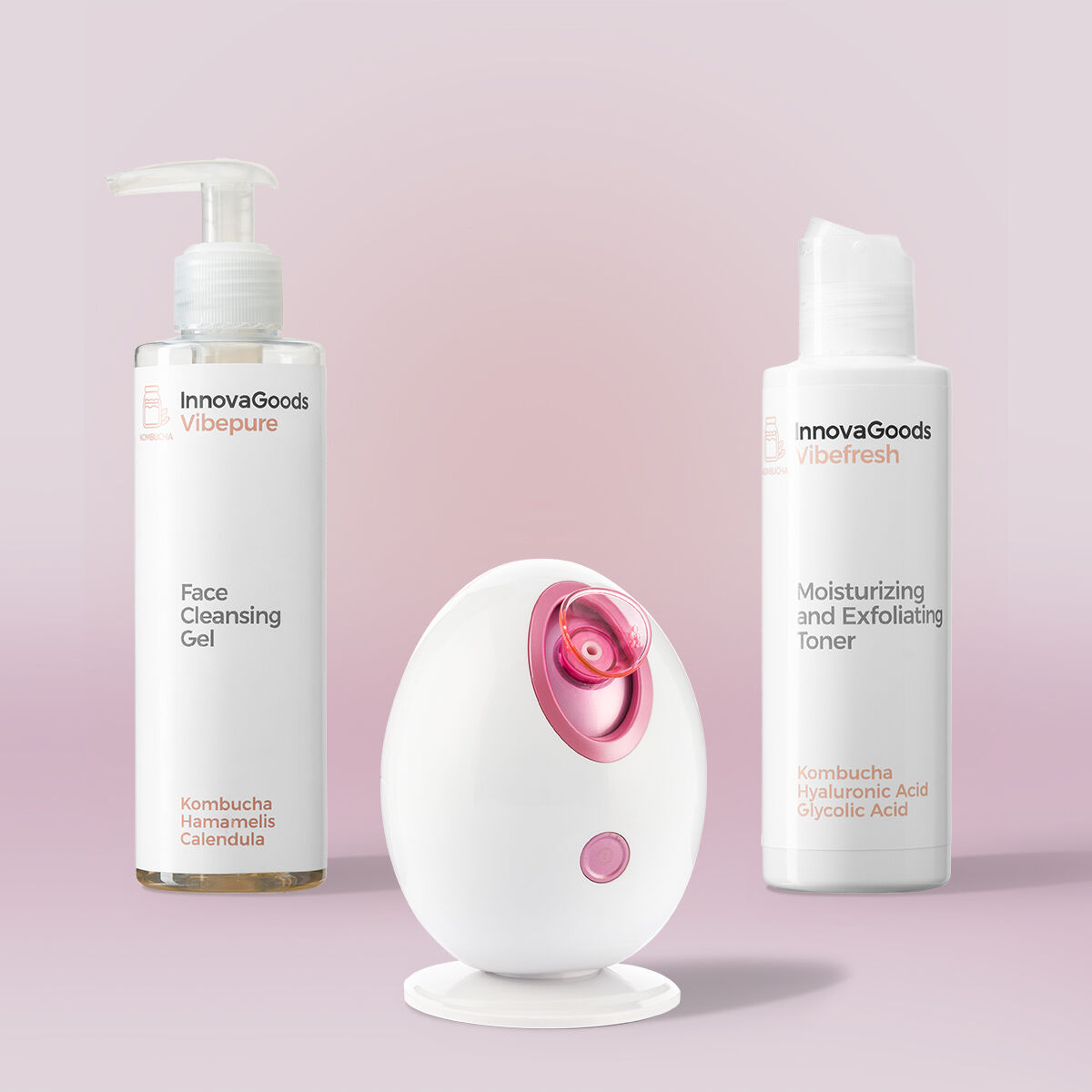 Pack Tratamento Facial Limpeza Profunda Kombucha InnovaGoods