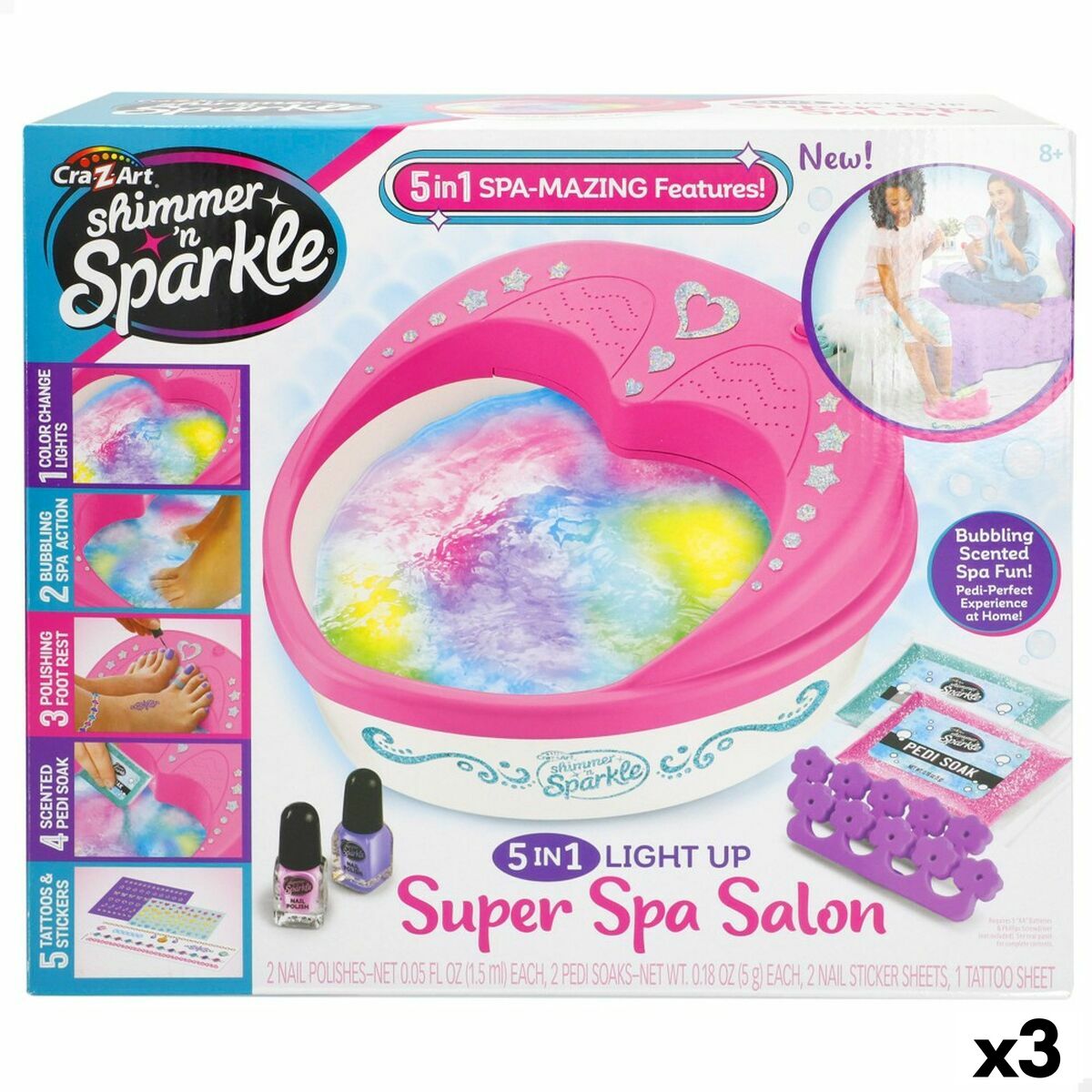 Kit Criação de Pulseiras Cra-Z-Art 27 x 16 x 30 cm Spa de pedicura (3 Unidades)