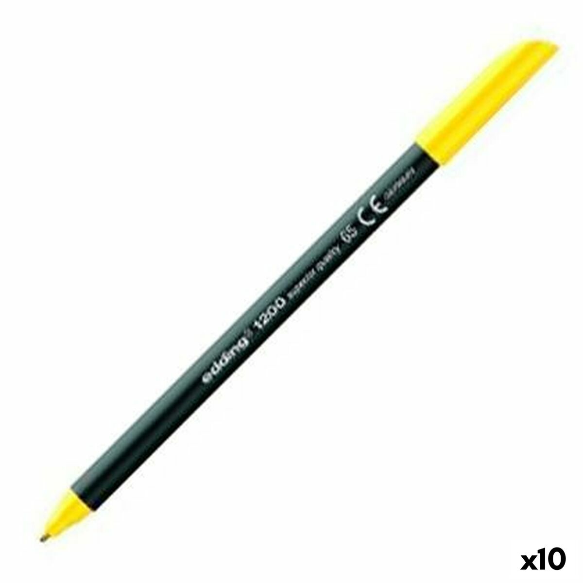Rotuladores Edding 1200 Amarelo (10 Unidades)