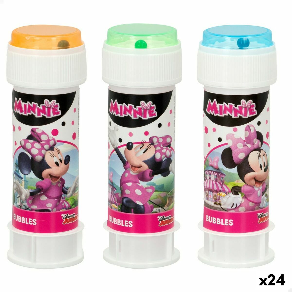 Jogo de Bolas de Sabão Minnie Mouse 3,8 x 11,5 x 3,8 cm (24 Unidades)