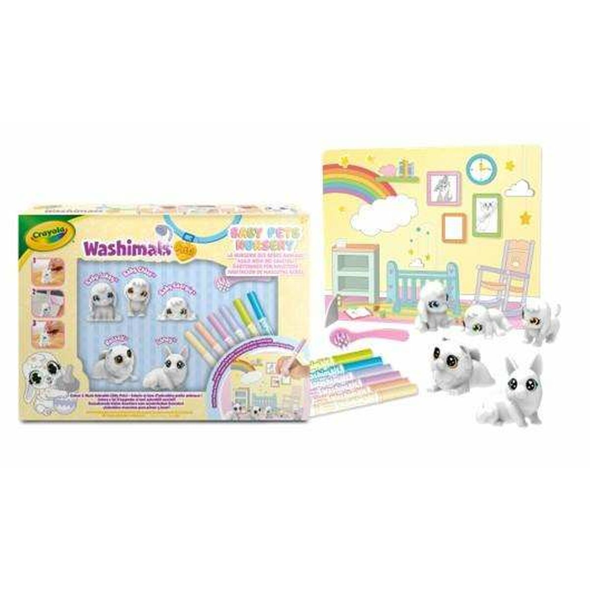 Conjunto de Escrita Crayola Washimals Baby Pets Nursery Pack