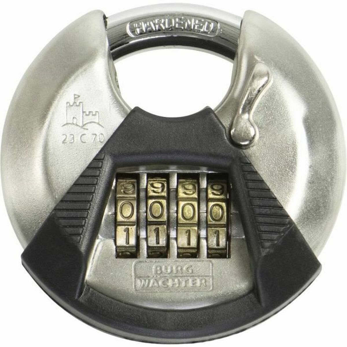 Cadeado com combinação Burg-Wachter 23 C 70 SB Aço inoxidável Plástico