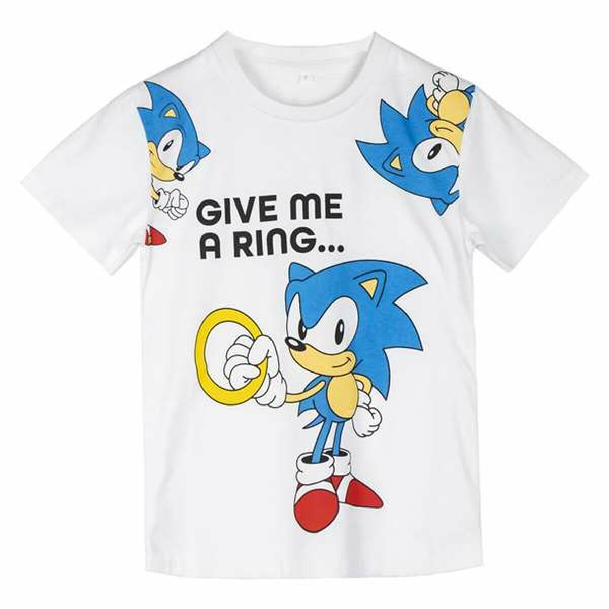 Camisola de Manga Curta Infantil Sonic 12 Anos