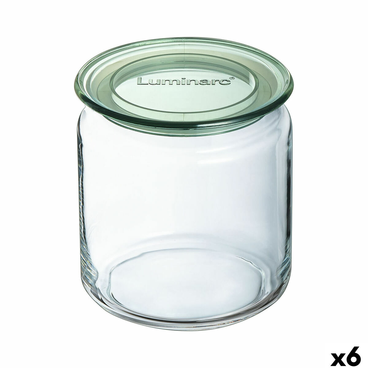 Frasco Luminarc Pure Jar Verde Vidro 750 ml (6 Unidades)