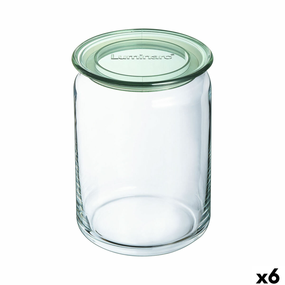 Frasco Luminarc Pure Jar Verde Vidro 1 L (6 Unidades)