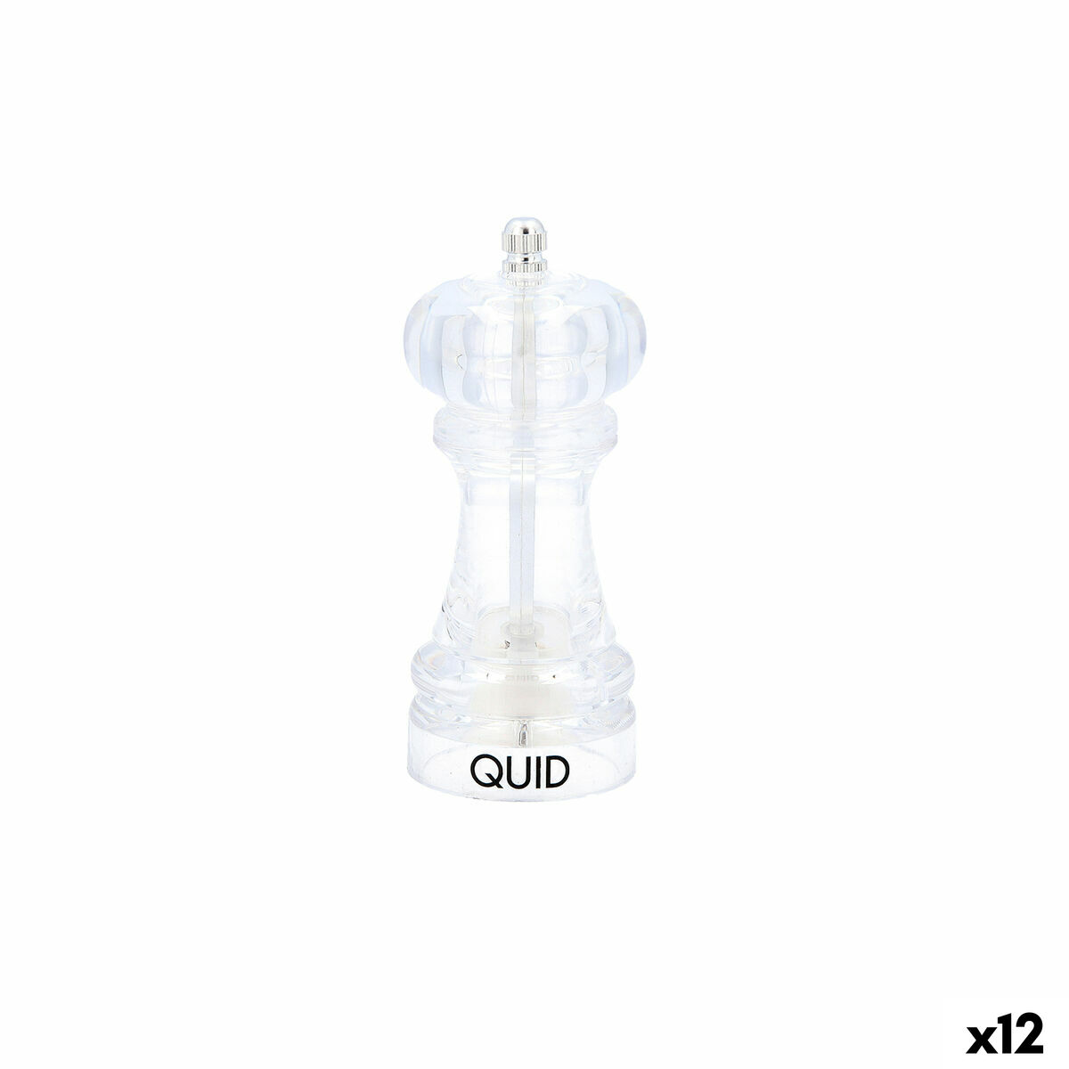 Moinho de Especiarias Quid Hábitat Transparente 14 cm (12 Unidades)