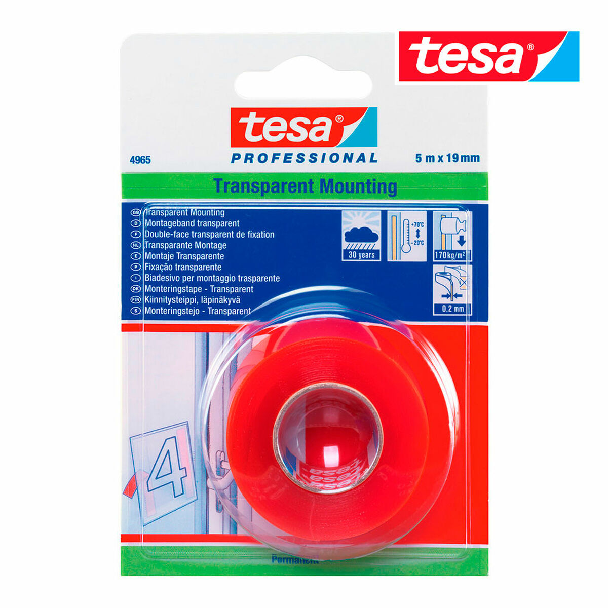 Fita de Dupla Face TESA Transparente 5 m x 19 mm