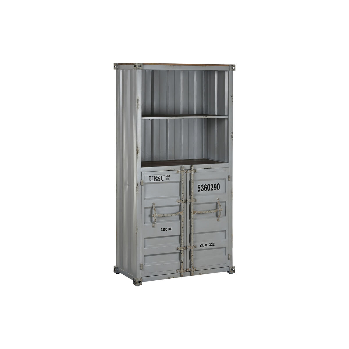 Estantes Home ESPRIT Cinzento Azul celeste Metal Madeira MDF 87 x 44 x 168,5 cm