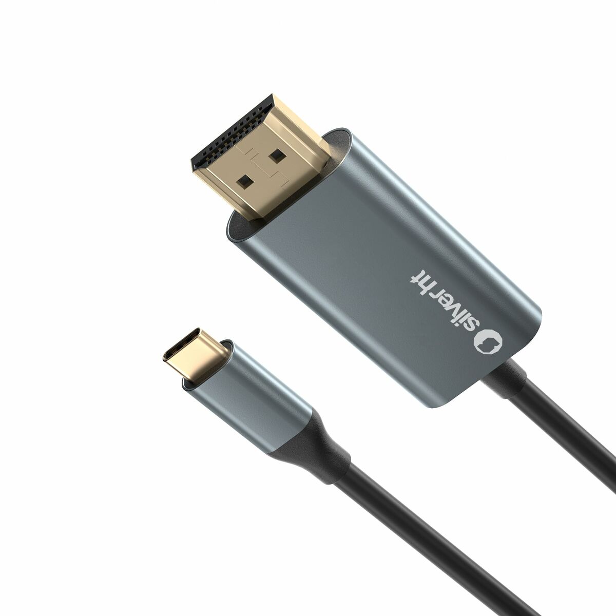 Cabo USB-C para HDMI Silver HT LOGAN Preto