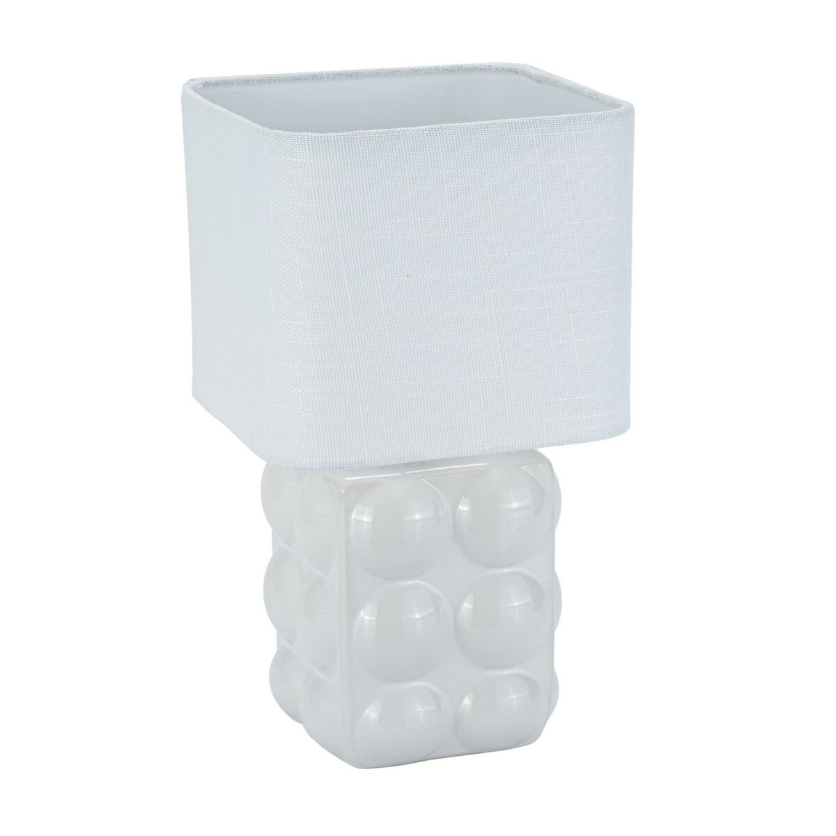 Lâmpada de mesa Versa Branco Linho Cerâmica 16 x 29 cm